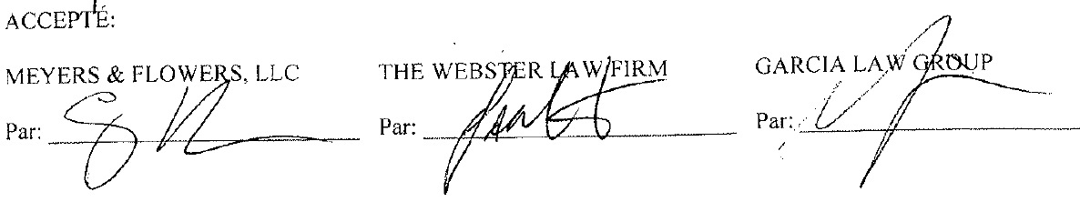 Signatures du document liant la firme aux victimes de Lac-Mégantic. Signatures du document liant la firme aux victimes de Lac-Mégantic.