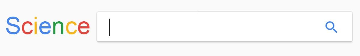 Capture d'écran modifiée de Google, où le logo Google est remplacé par le mot « Science ». Capture d'écran modifiée de Google, où le logo Google est remplacé par le mot « Science ».