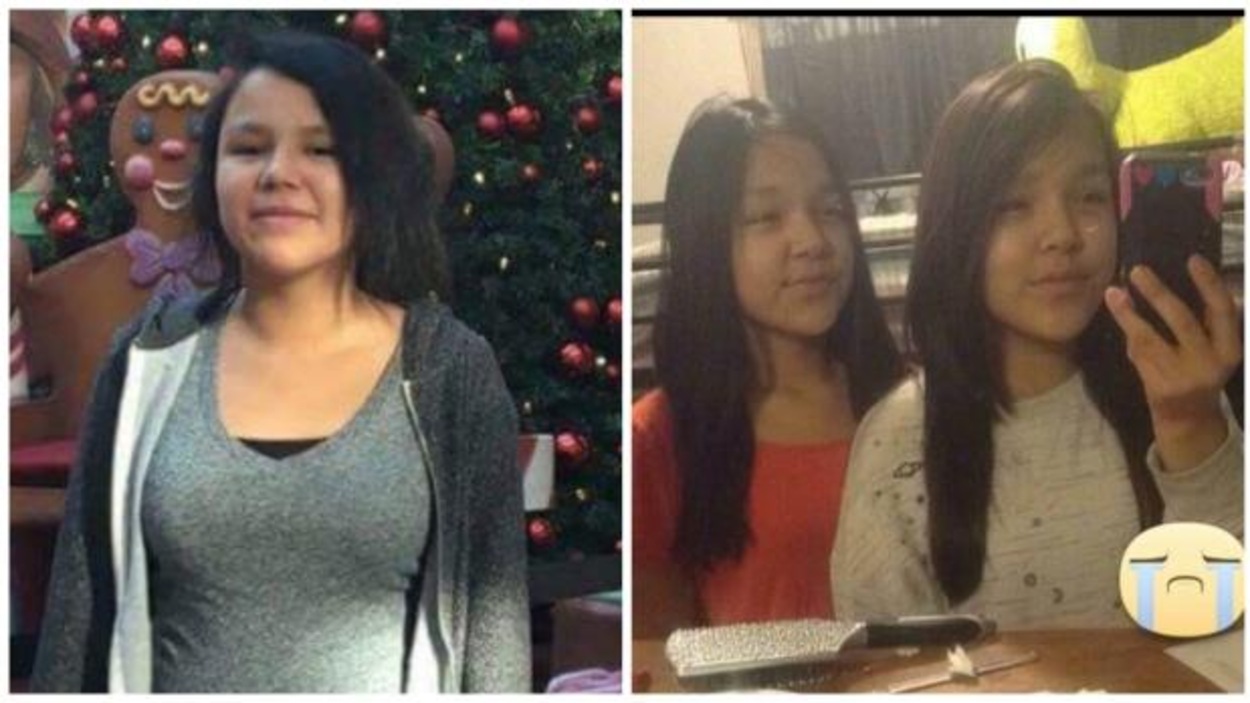 À gauche, Jolynn Winter, 12 ans, et au centre, Chantel Fox, 12 ans. À droite, sa sœur jumelle, Chanel. À gauche, Jolynn Winter, 12 ans, et au centre, Chantel Fox, 12 ans. À droite, sa sœur jumelle, Chanel.