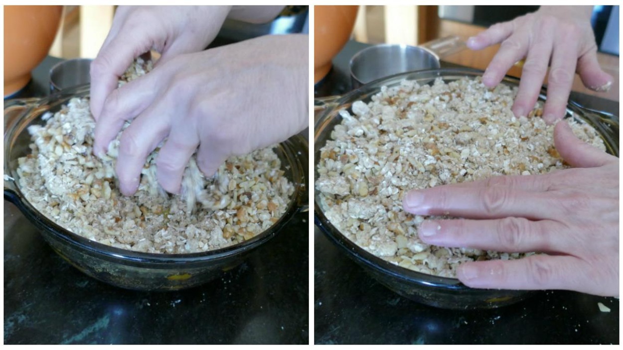 Croustade et noix. Croustade et noix.