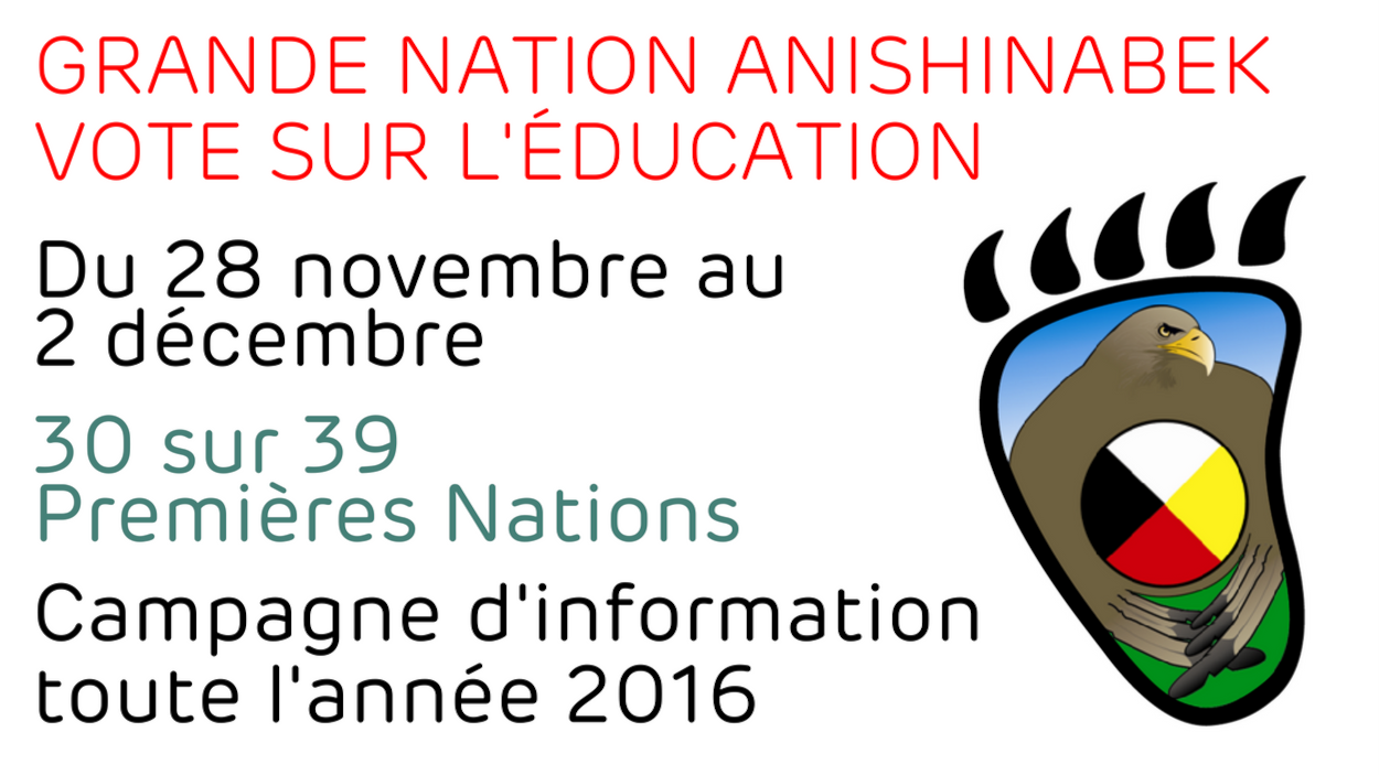 Vote du 28 novembre au 2 décembre 2016, 30 sur 39 Premières Nations, Campagne d'information toute l'année 2016 Vote du 28 novembre au 2 décembre 2016, 30 sur 39 Premières Nations, Campagne d'information toute l'année 2016