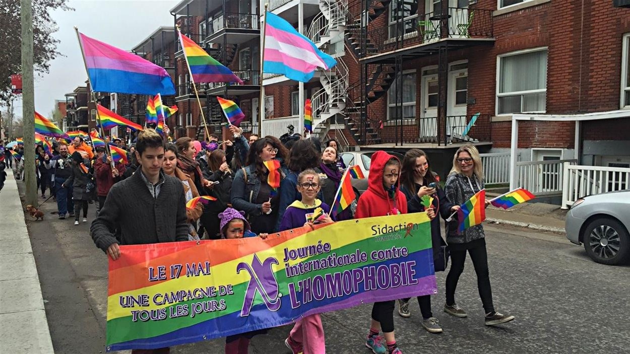 Une marche contre l'homophobie à Trois-Rivières. Une marche contre l'homophobie à Trois-Rivières.