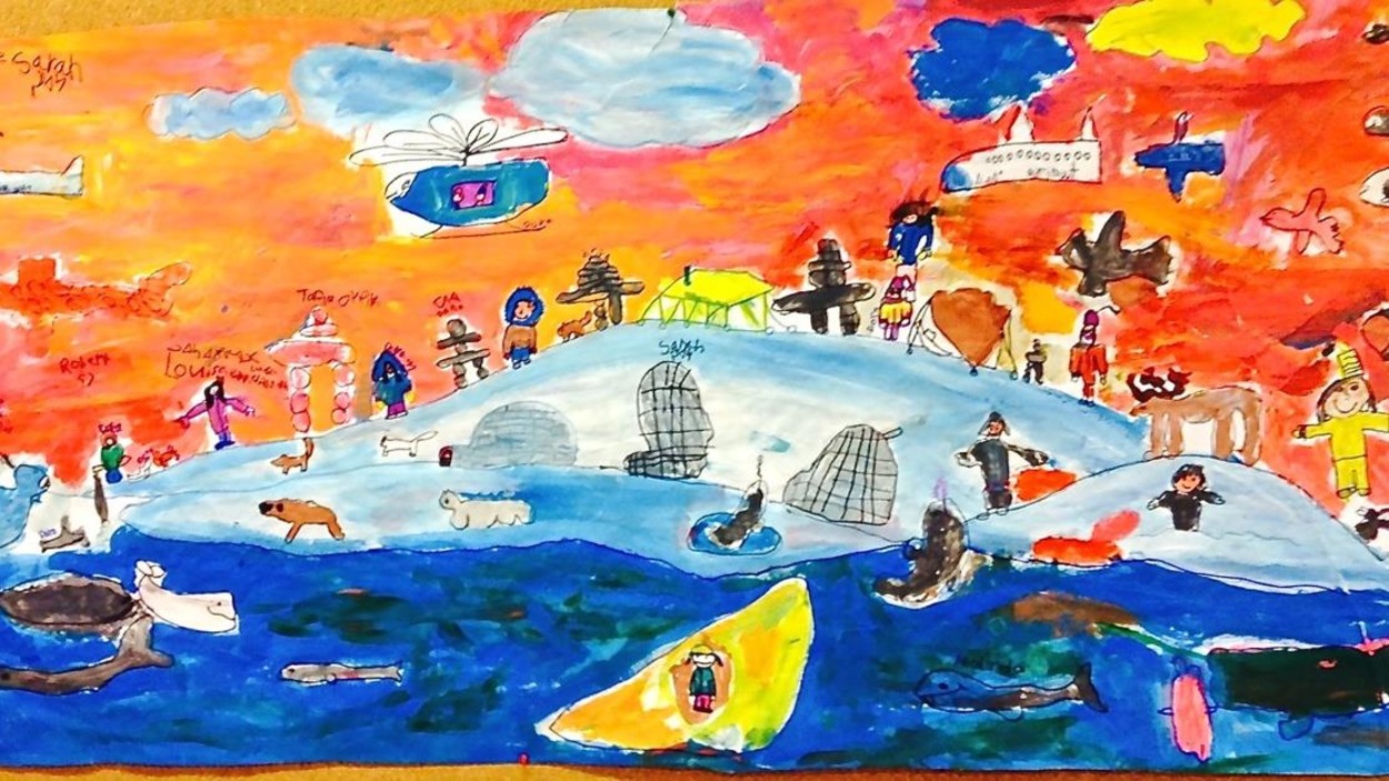 Murale élèves de Quaqtaq Murale élèves de Quaqtaq