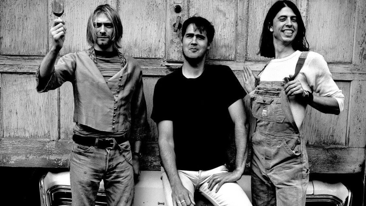 Kurt Cobain, Krist Novoselic et Dave Grohl de Nirvana Kurt Cobain, Krist Novoselic et Dave Grohl de Nirvana