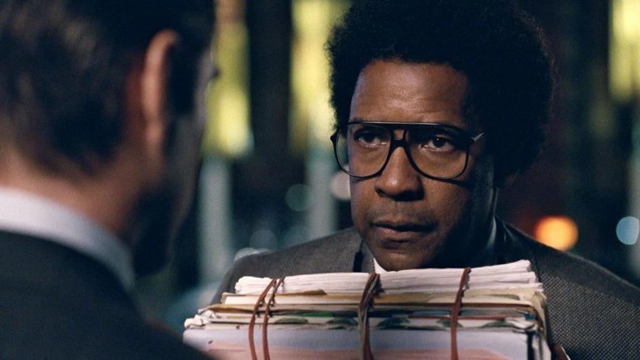 Denzel Washington dans une scène du film « Roman J. Israel, Esq » Denzel Washington dans une scène du film « Roman J. Israel, Esq »