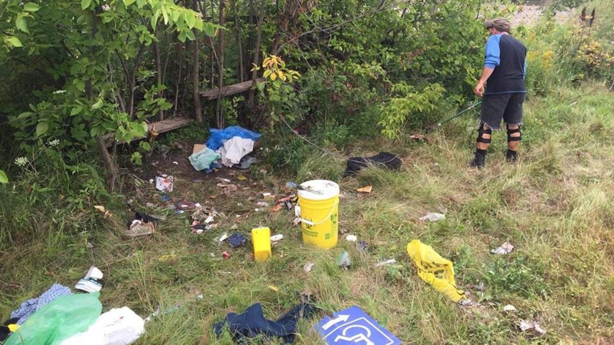 Une scène de résidus de toxicomanie à Moncton Une scène de résidus de toxicomanie à Moncton