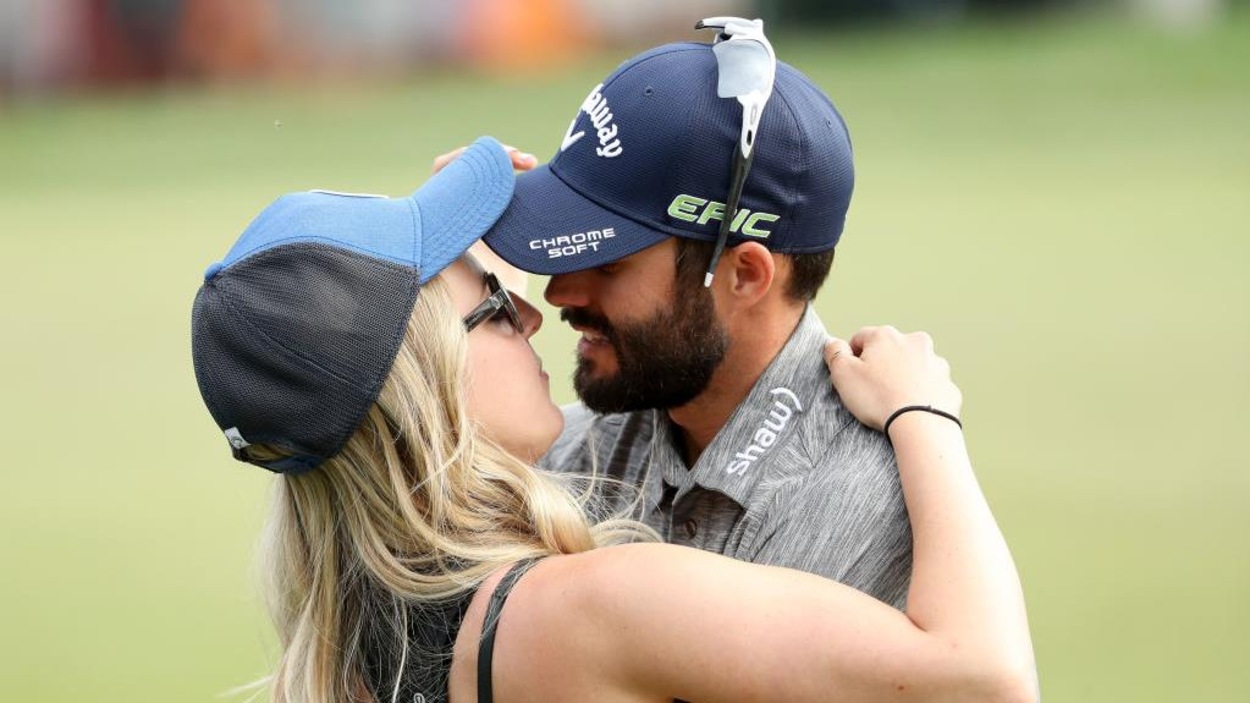 Adam Hadwin en compagnie de sa femme. Adam Hadwin en compagnie de sa femme.