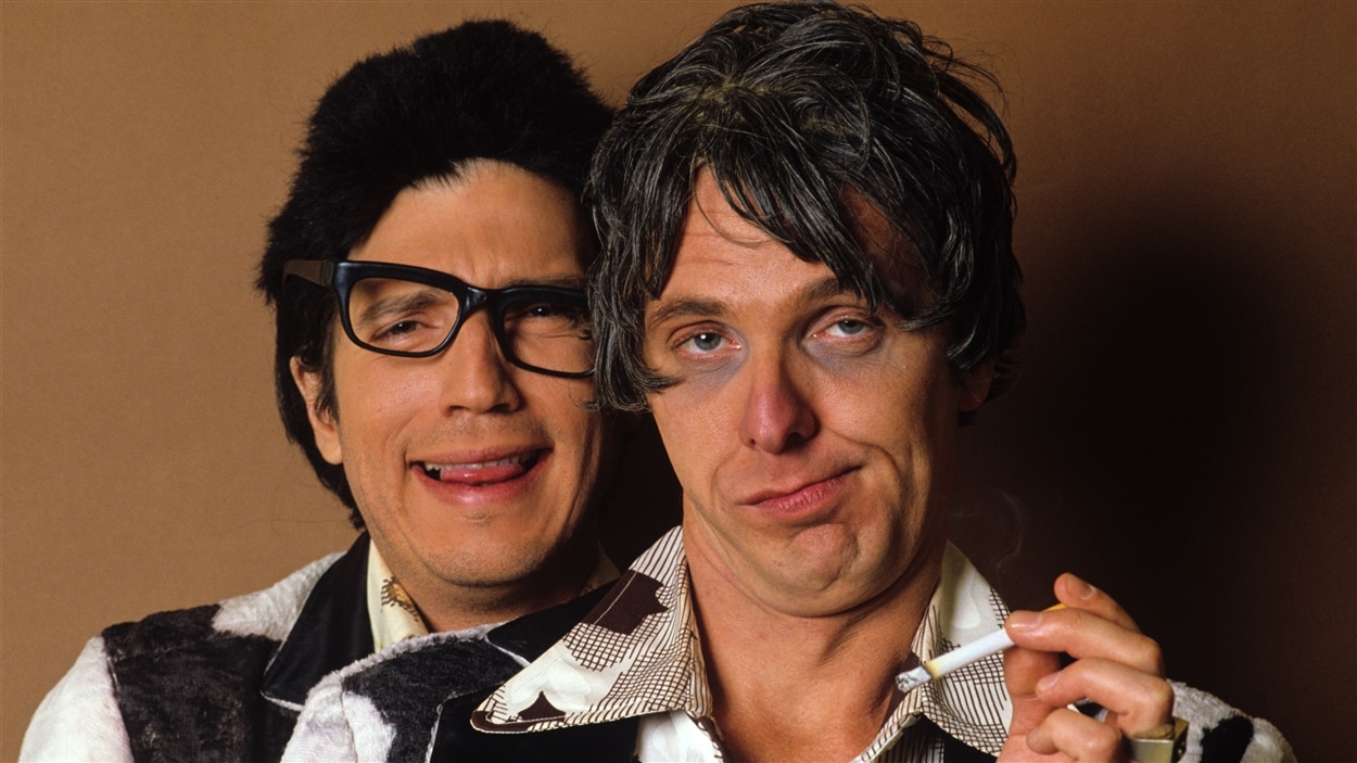 Célèbre duo Ding (Serge Thériault) et Dong (Claude Meunier) en 1983.