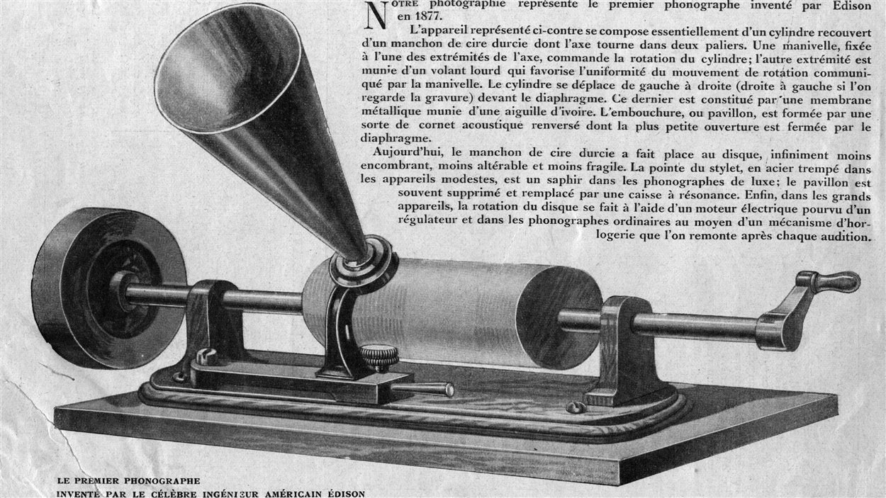 Marius Barbeau utilisait le phonographe inventé par Edison pour enregistrer les chants autochtones et franco-canadiens. Marius Barbeau utilisait le phonographe inventé par Edison pour enregistrer les chants autochtones et franco-canadiens.