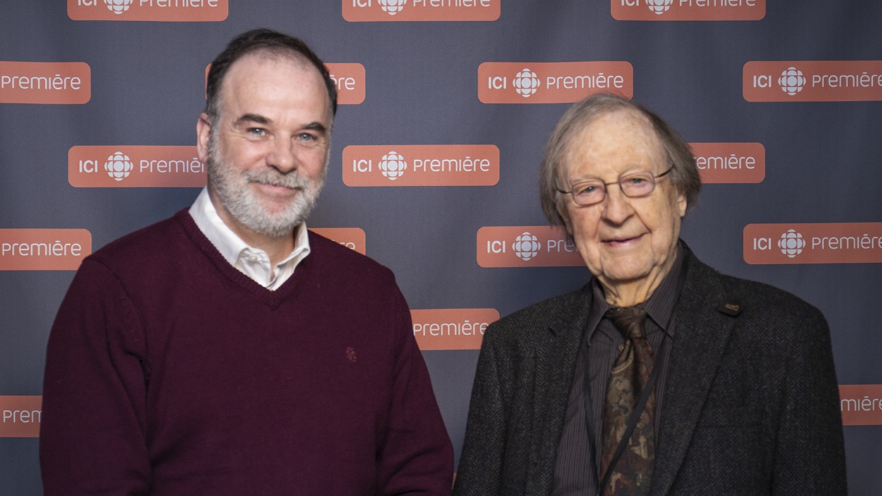 L'ex-ministre Pierre Duchesne et le sociologue Guy Rocher. L'ex-ministre Pierre Duchesne et le sociologue Guy Rocher.