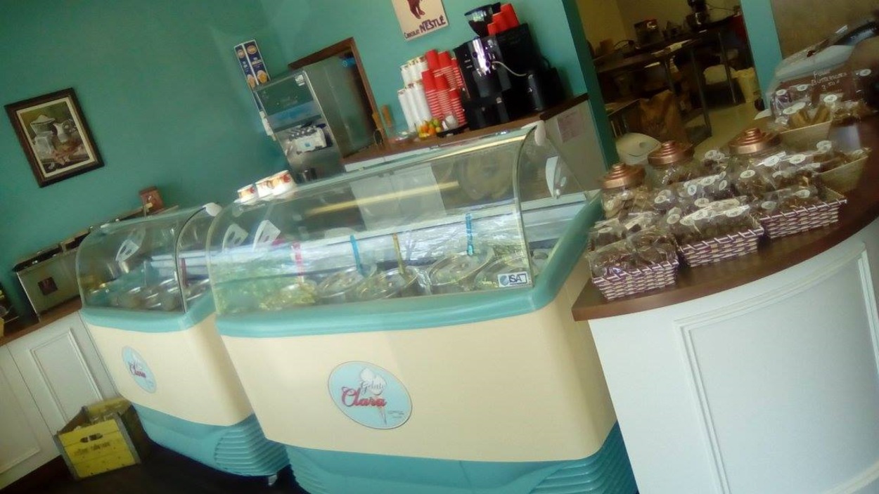 Le comptoir de la Gelateria Clara, à Québec Le comptoir de la Gelateria Clara, à Québec
