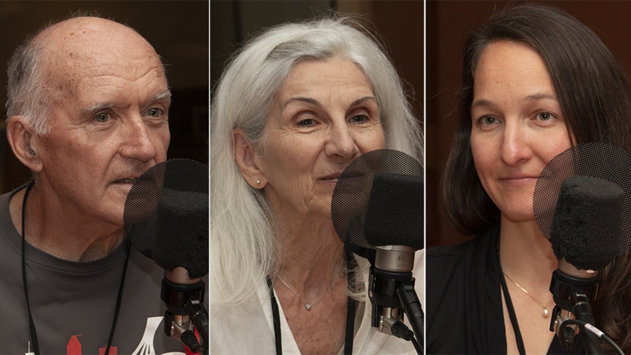 Bertrand Gauthier, Marie-Francine Hébert et Mariève Talbot répondent aux questions de Stéphane Leclair au studio 18 de Radio-Canada, à Montréal, le 14 août 2018. Bertrand Gauthier, Marie-Francine Hébert et Mariève Talbot répondent aux questions de Stéphane Leclair au studio 18 de Radio-Canada, à Montréal, le 14 août 2018.