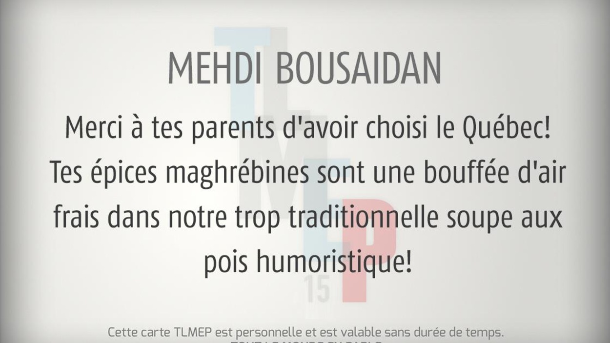 Elle est adressée à Mehdi Bousaidan. Elle est adressée à Mehdi Bousaidan.