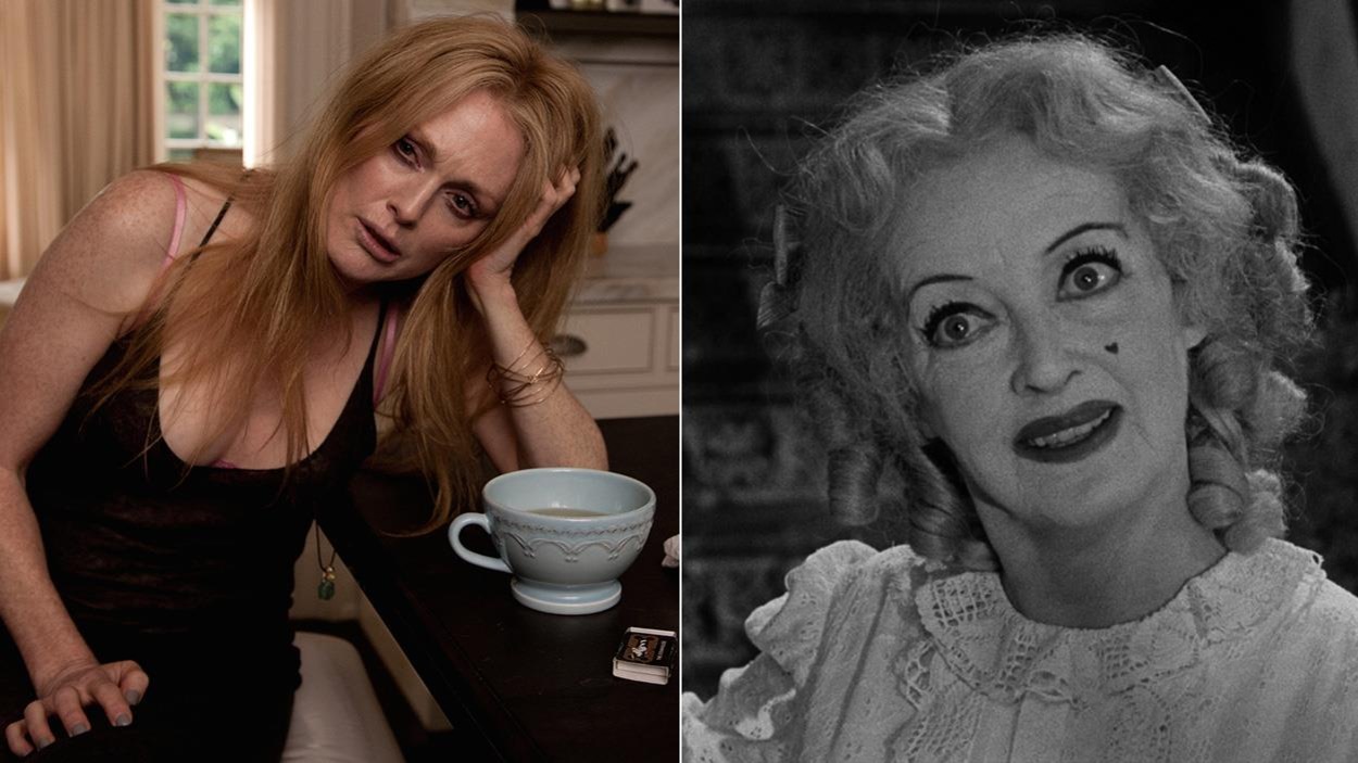 Deux actrices, l'une en couleur, l'autre en noir et blanc côte à côte Deux actrices, l'une en couleur, l'autre en noir et blanc côte à côte