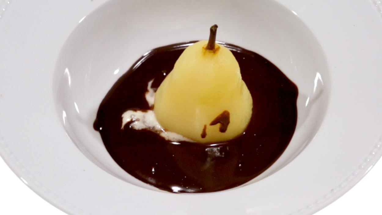 Poire BelleHélène au café Les chefs! ICI RadioCanada.ca Télé