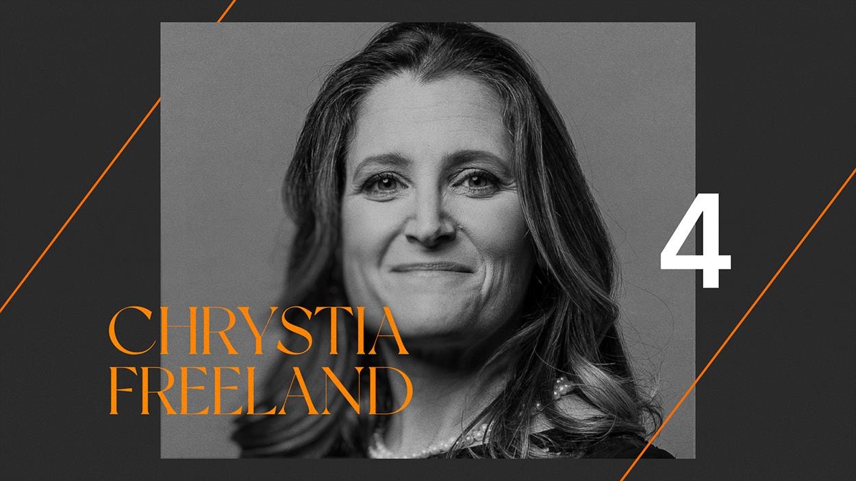 4 - Chrystia Freeland. 4 - Chrystia Freeland.