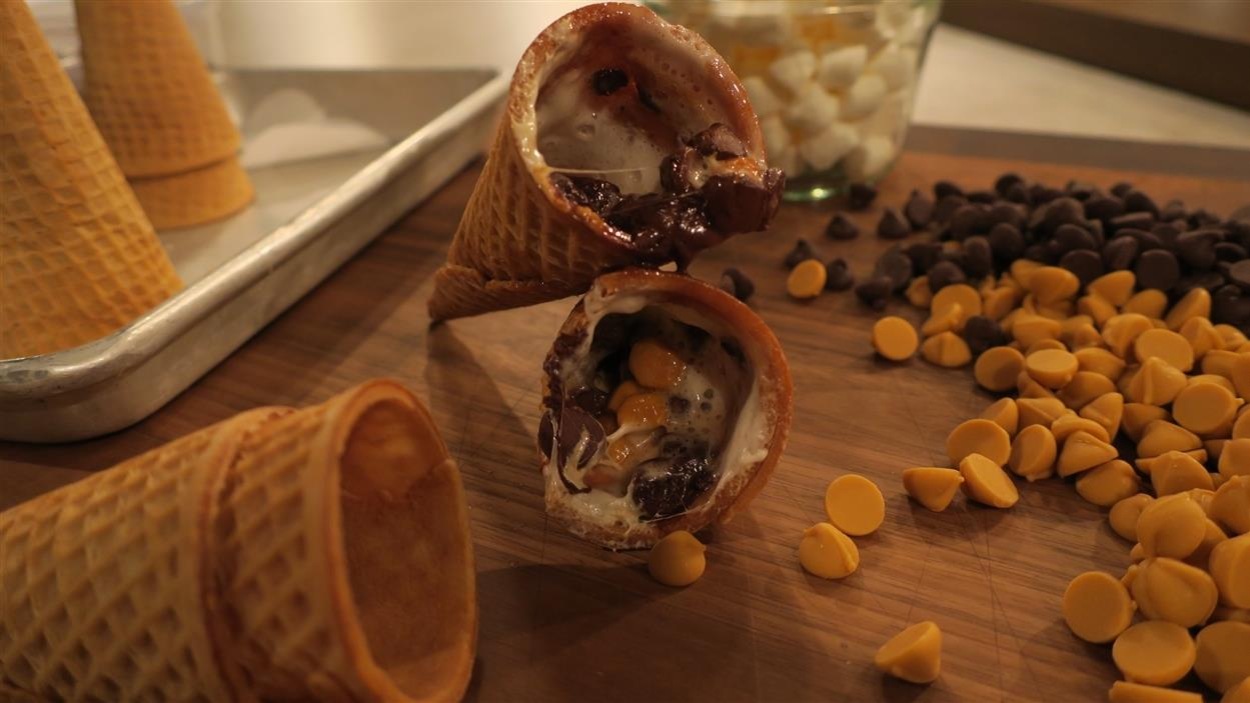 Cornet au s’more Cornet au s’more