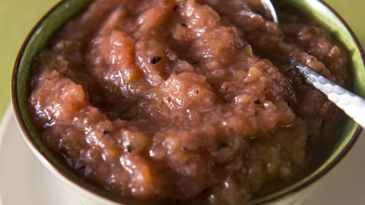 Compote de fruits grillés Ricardo ICI RadioCanada.ca