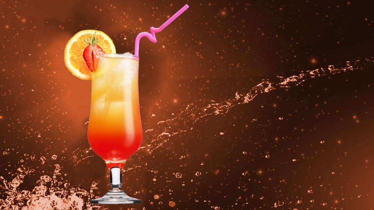 Un cocktail grenadine maison. Un cocktail grenadine maison.