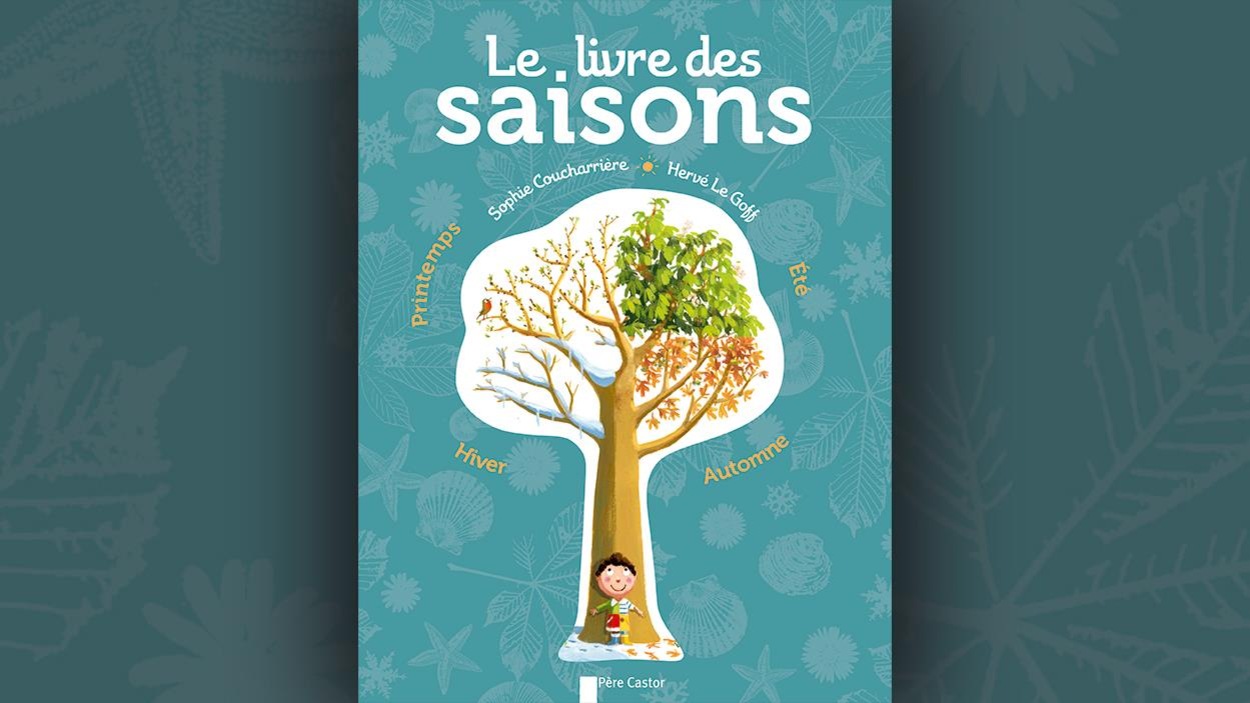 Couverture d'un livre illustrant un grand arbre et ses branches au fil des saisons. Couverture d'un livre illustrant un grand arbre et ses branches au fil des saisons.