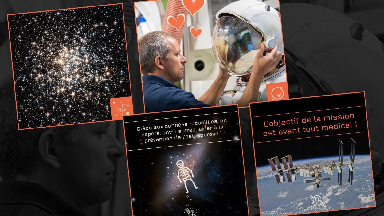Des photos de lui et de l'espace Des photos de lui et de l'espace