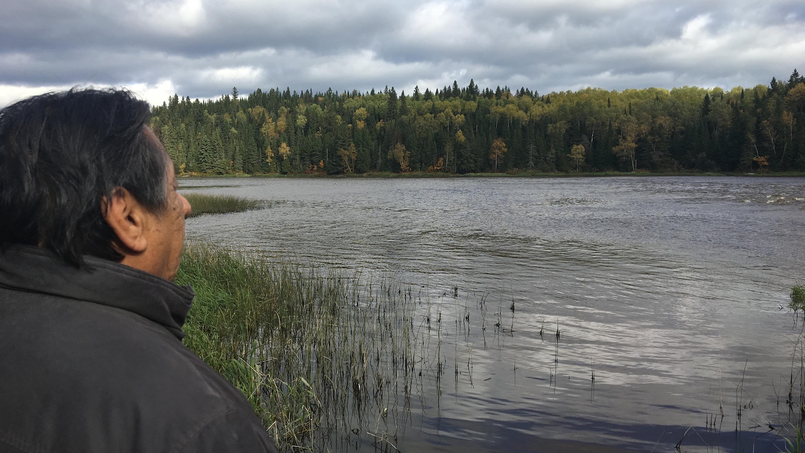Un Autochtone regarde la nature de manière contemplative. Un Autochtone regarde la nature de manière contemplative.