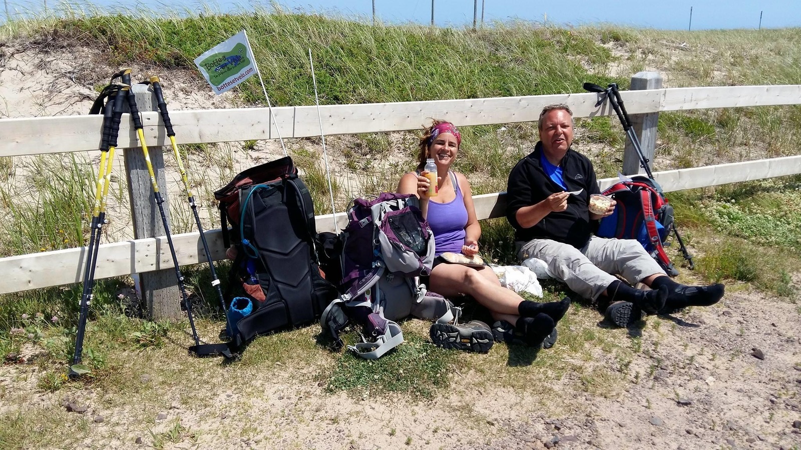 Brigitte Harouni et Éric Laliberté de Bottes et Vélo. Brigitte Harouni et Éric Laliberté de Bottes et Vélo.