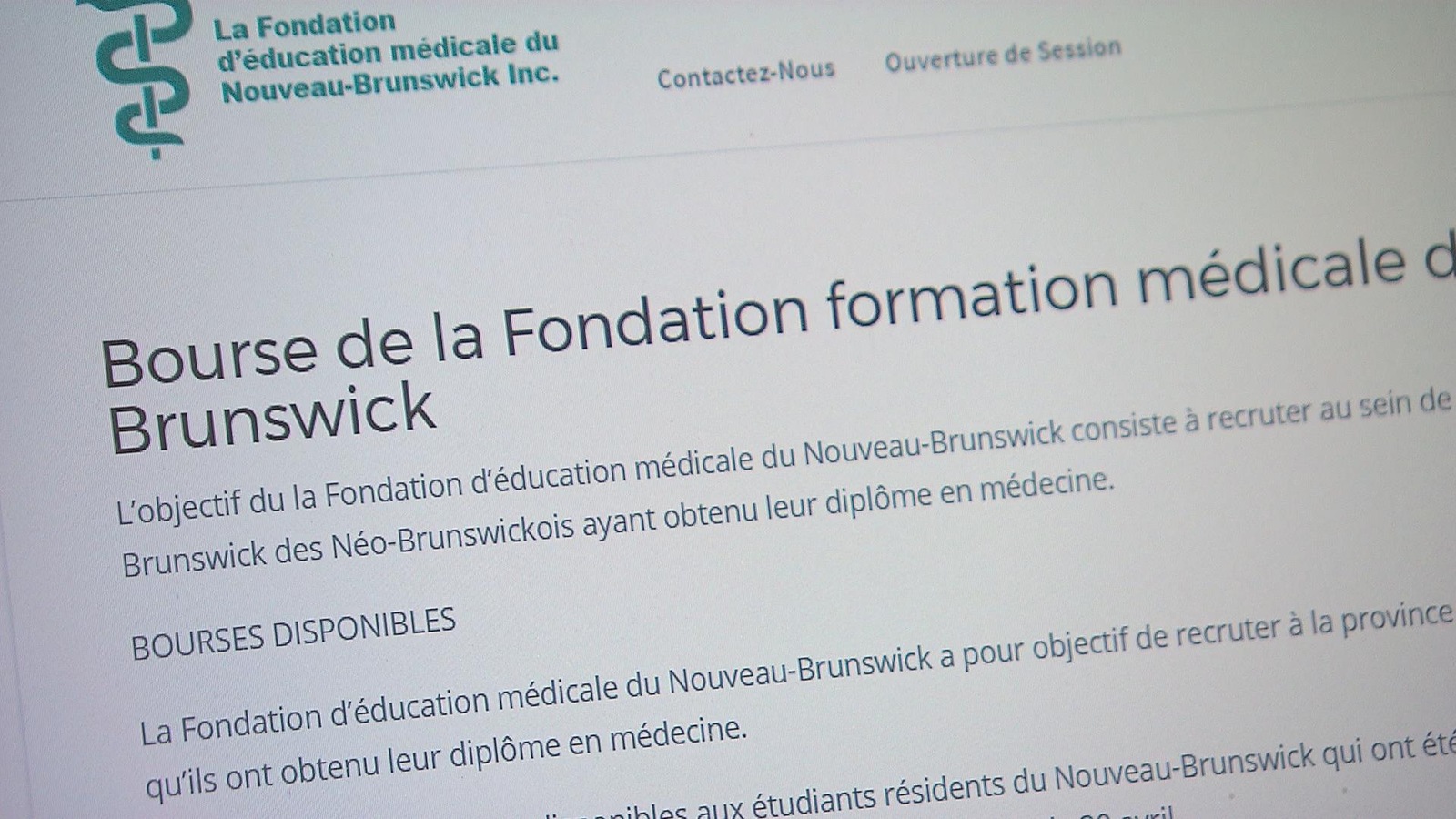 Jacob Michaud affirme que les étudiants anglophones sont favorisés lors de l'octroi de bourses par la Fondation d'éducation médicale du Nouveau-Brunswick. Jacob Michaud affirme que les étudiants anglophones sont favorisés lors de l'octroi de bourses par la Fondation d'éducation médicale du Nouveau-Brunswick.