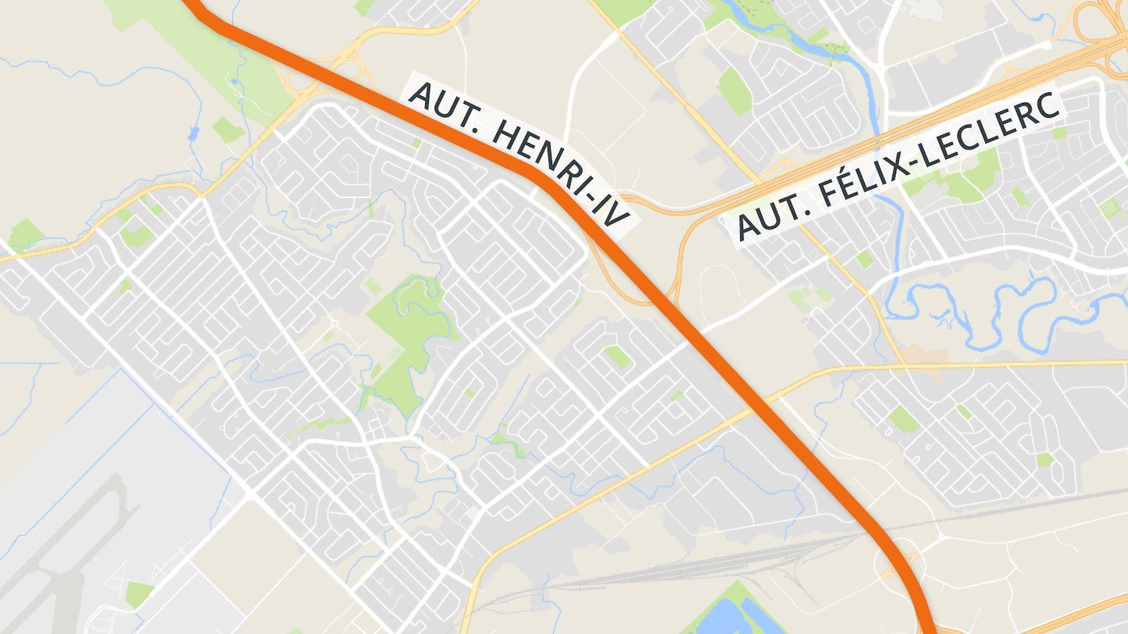 Le tronçon où est situé un quartier résidentiel le long de l'autoroute Henri-IV. Le tronçon où est situé un quartier résidentiel le long de l'autoroute Henri-IV.