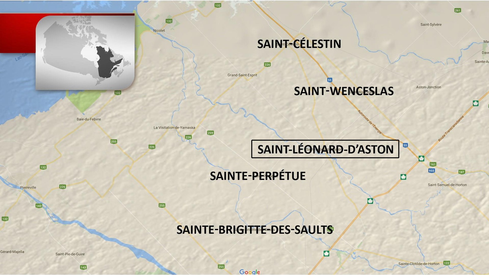 La clinique médicale de Saint-Léonard d'Aston attire des patients de plusieurs municipalités avoisinantes. La clinique médicale de Saint-Léonard d'Aston attire des patients de plusieurs municipalités avoisinantes.