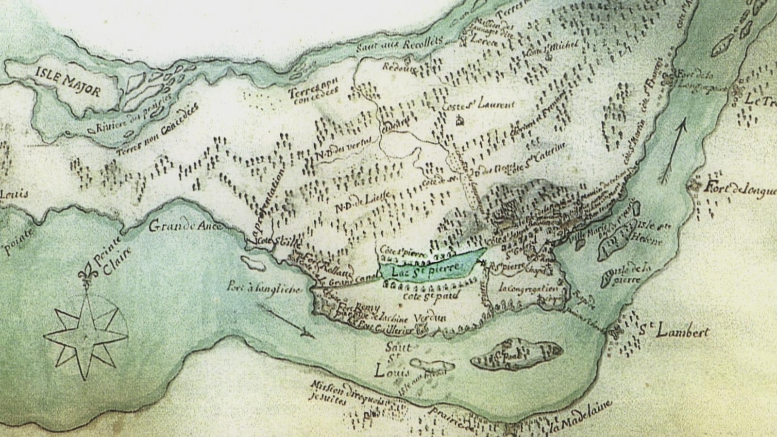 Carte des Sulpiciens des années 1700, représentant l'île de Montréal Carte des Sulpiciens des années 1700, représentant l'île de Montréal