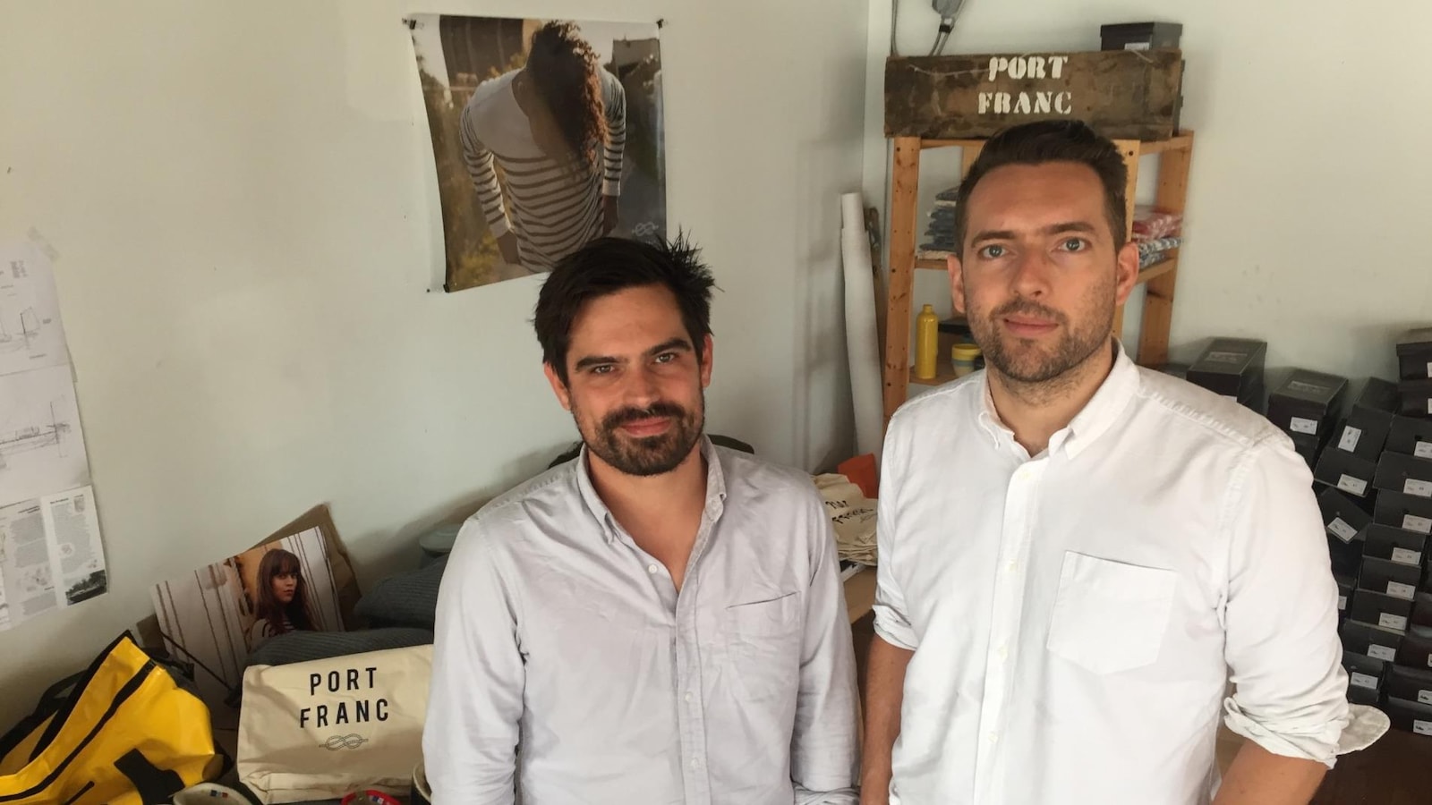 Clément Sabourin et Fabien Loszach, cofondateurs de l'entreprise d'import-export carboneutre Portfranc. Clément Sabourin et Fabien Loszach, cofondateurs de l'entreprise d'import-export carboneutre Portfranc.