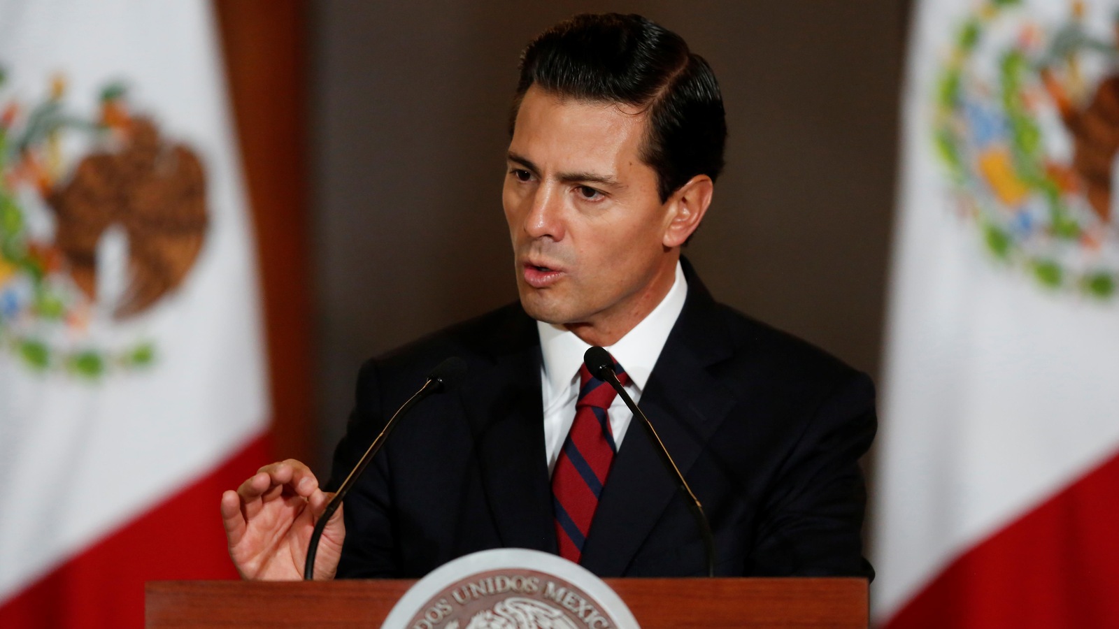 Le président mexicain Enrique Pena Nieto lors d'une rencontre à Mexico, le 20 janvier 2017 Le président mexicain Enrique Pena Nieto lors d'une rencontre à Mexico, le 20 janvier 2017
