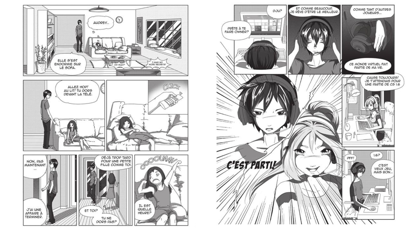 Extrait du livre ESport Geek Life démontrant le contenu de la section manga. Extrait du livre ESport Geek Life démontrant le contenu de la section manga.