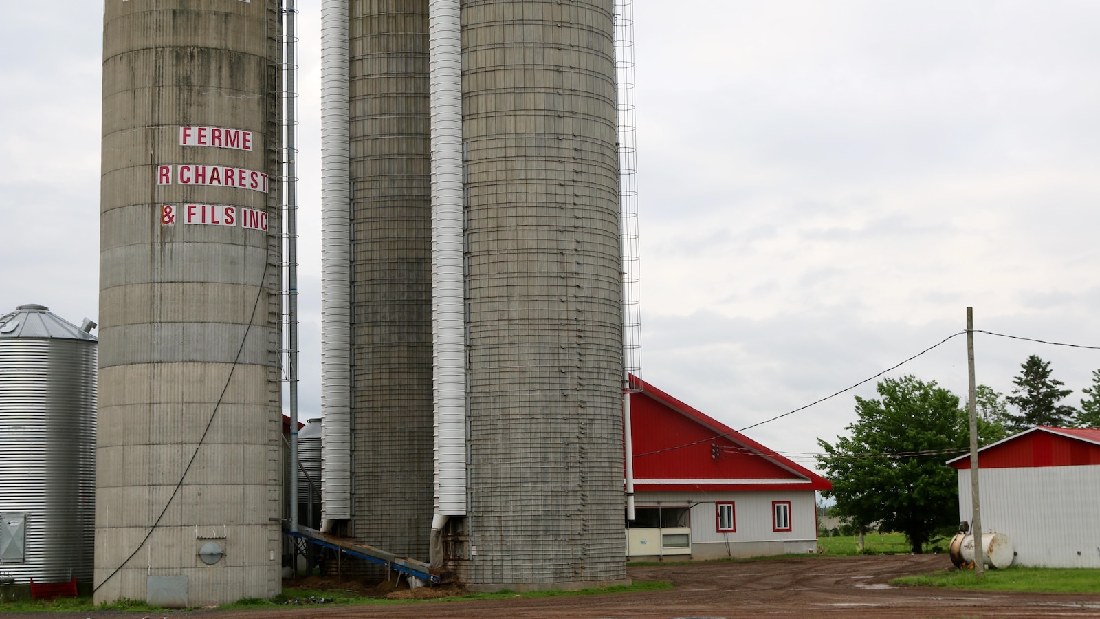 Silos à grain et bâtiments de la ferme Silos à grain et bâtiments de la ferme