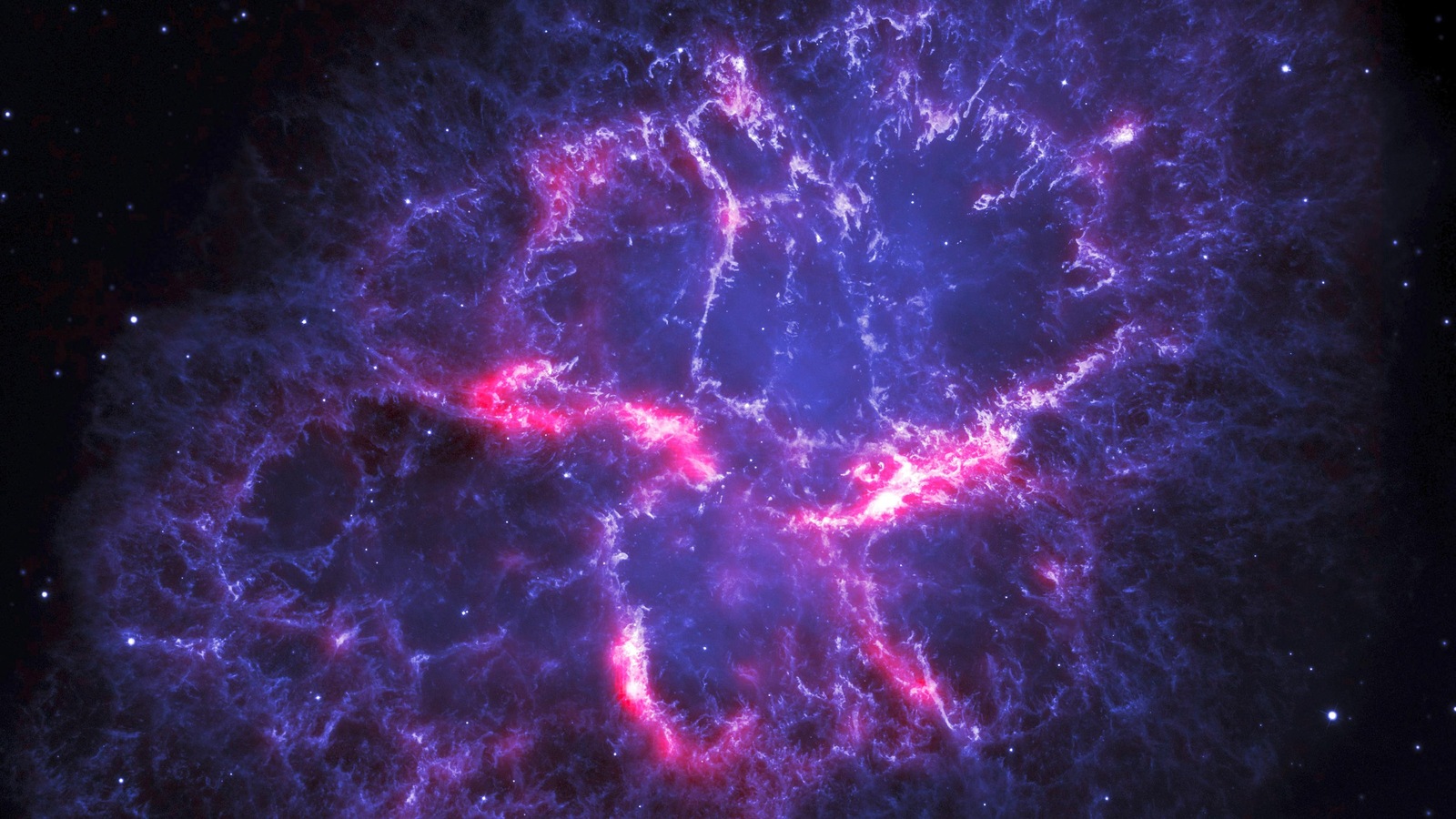 La nébuleuse du Crabe, dans notre galaxie, est constituée de la matière éjectée lors d'une supernova. La nébuleuse du Crabe, dans notre galaxie, est constituée de la matière éjectée lors d'une supernova.