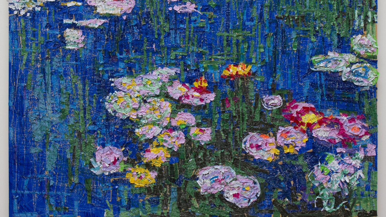 Tableau de François Lalumière représentant un paysage fleuri Tableau de François Lalumière représentant un paysage fleuri