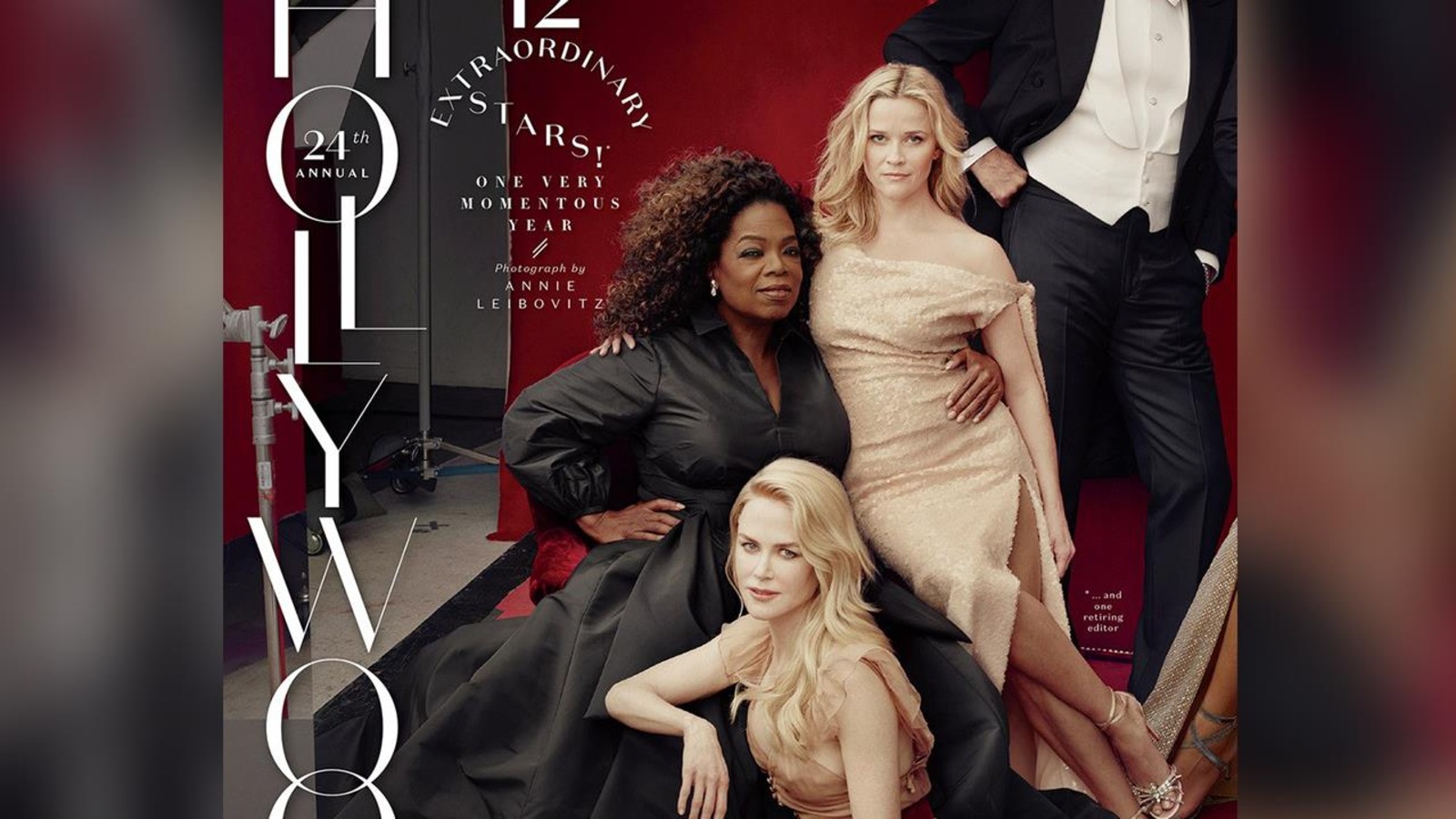 Oprah Winfrey, Nicole Kidman, Reese Whiterspoon et Tom Hanks sur la page couverture du <i>Vanity Fair</i>. Oprah Winfrey, Nicole Kidman, Reese Whiterspoon et Tom Hanks sur la page couverture du <i>Vanity Fair</i>.
