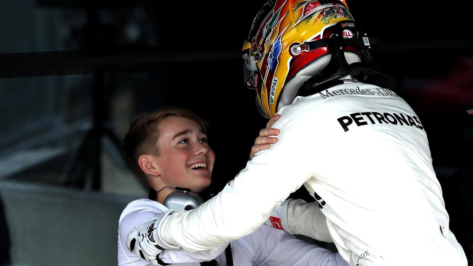 Billy Monger et Lewis Hamilton Billy Monger et Lewis Hamilton