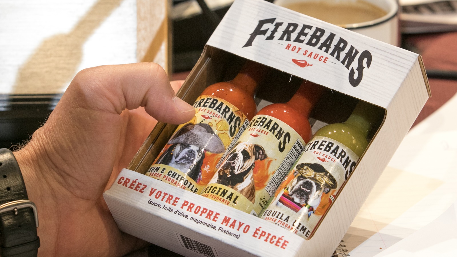 Photo d'une boite de sauce Firebarns Photo d'une boite de sauce Firebarns