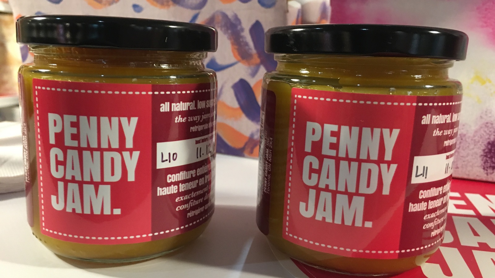 Deux pots de confiture de la marque Penny Candy Jam Deux pots de confiture de la marque Penny Candy Jam