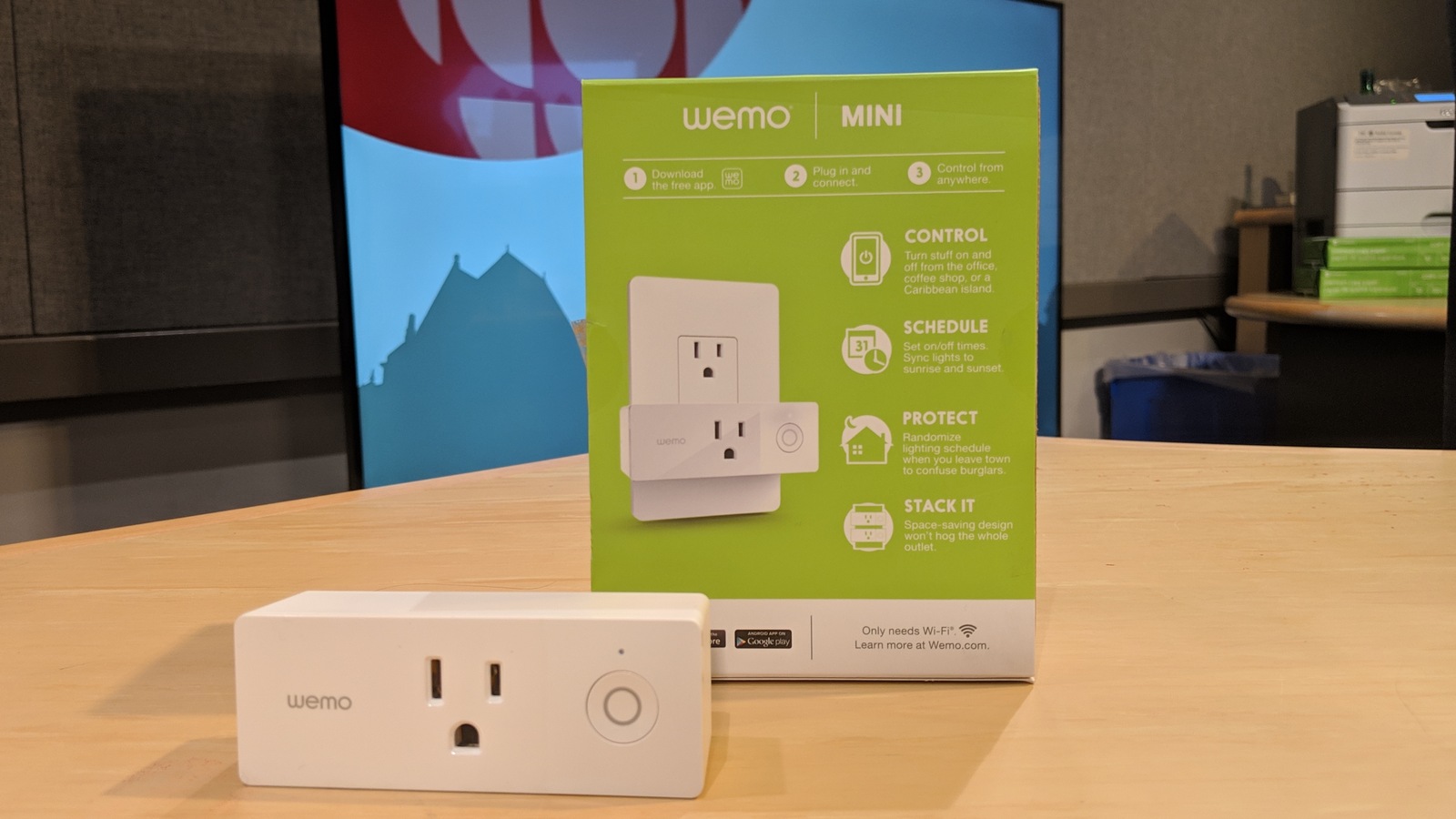 Prise de courant intelligente WEMO Mini. Prise de courant intelligente WEMO Mini.