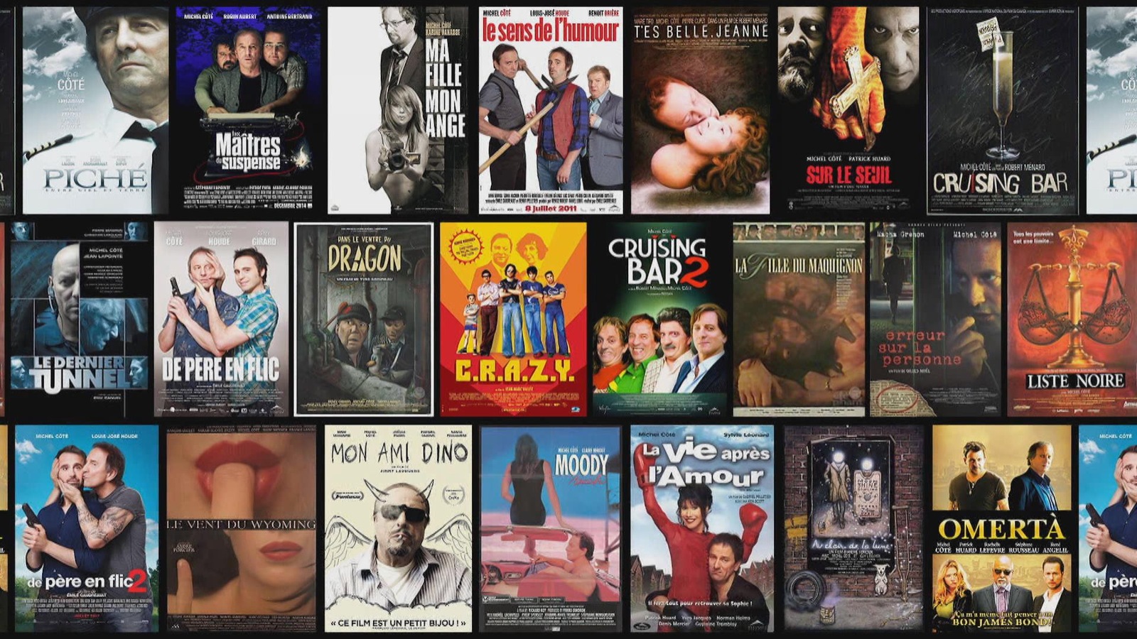 mosaique de pochettes de films. mosaique de pochettes de films.