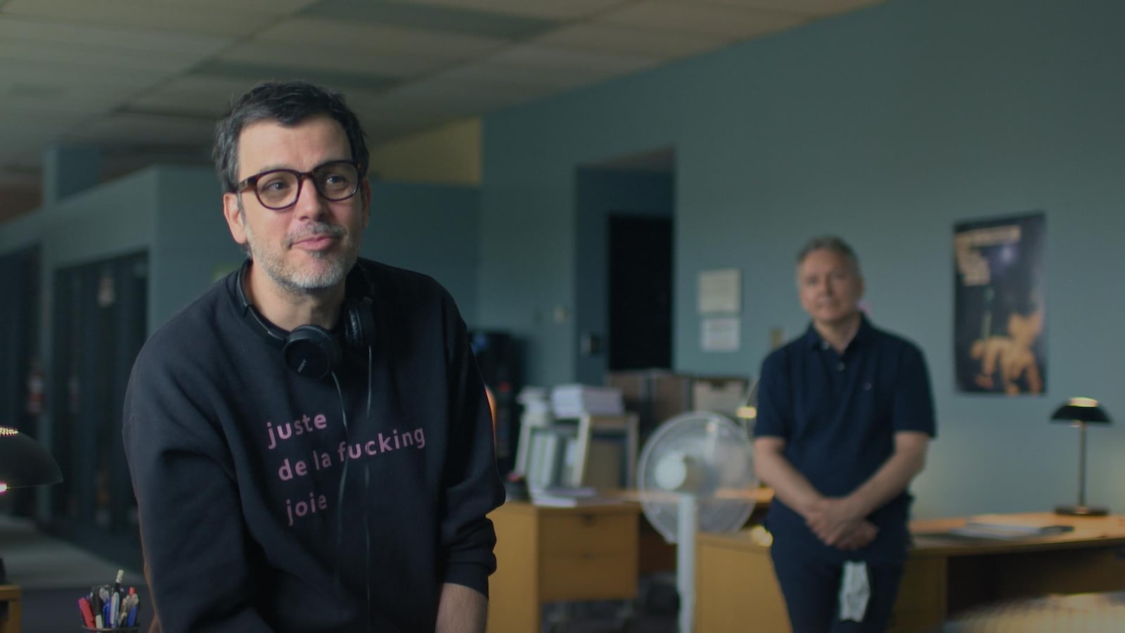 Portrait du réalisateur Jean-François Asselin sur le plateau de Plan B.