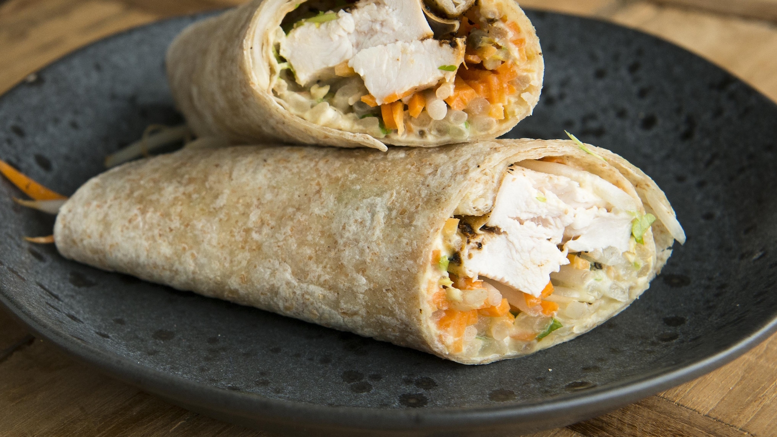 Wraps Au Poulet Et Au Houmous Ricardo ICI Radio Canada Ca