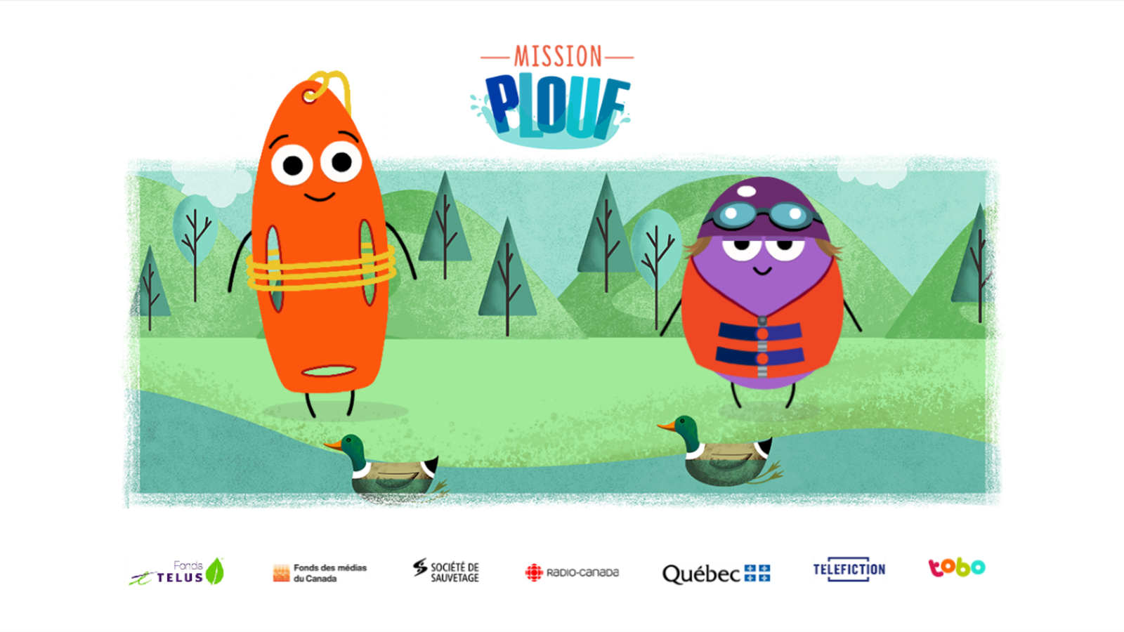 Les personnages de Mission Plouf sont des bouées animées. Les personnages de Mission Plouf sont des bouées animées.