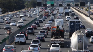 Trafic routier sur une autoroute de Californie à Berkeley.