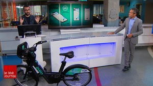 Jean-François Blanchet et Bruno Savard sur le plateau du Téléjournal Québec. 
