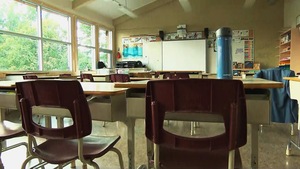 Une classe vide.