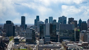 Vue aérienne du centre-ville de Montréal